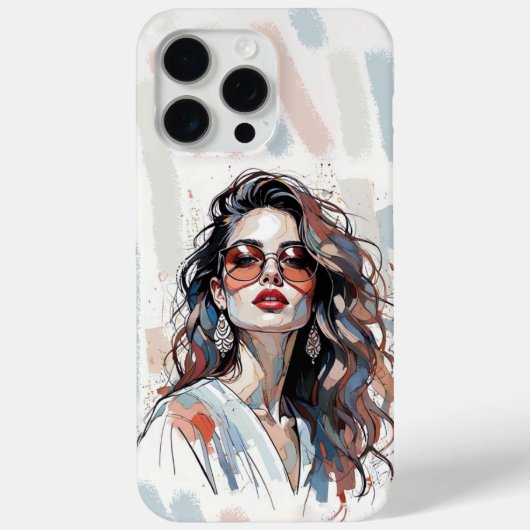AMITA | Soft Pastel Art Woman Phone Cases (Achterkant)
