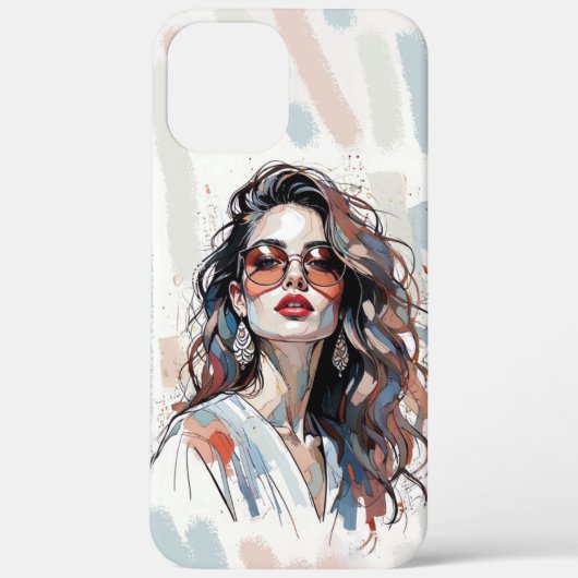AMITA | Soft Pastel Art Woman Phone Cases (Achterkant)