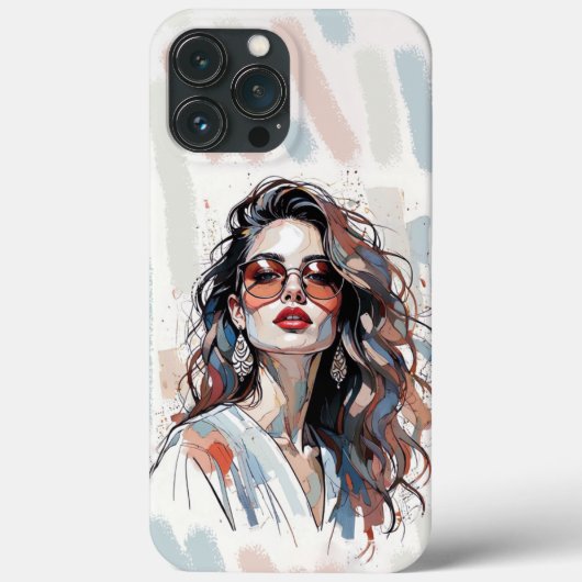 AMITA | Soft Pastel Art Woman Phone Cases (Achterkant)
