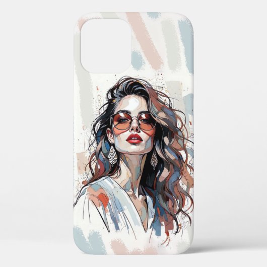 AMITA | Soft Pastel Art Woman Phone Cases (Achterkant)