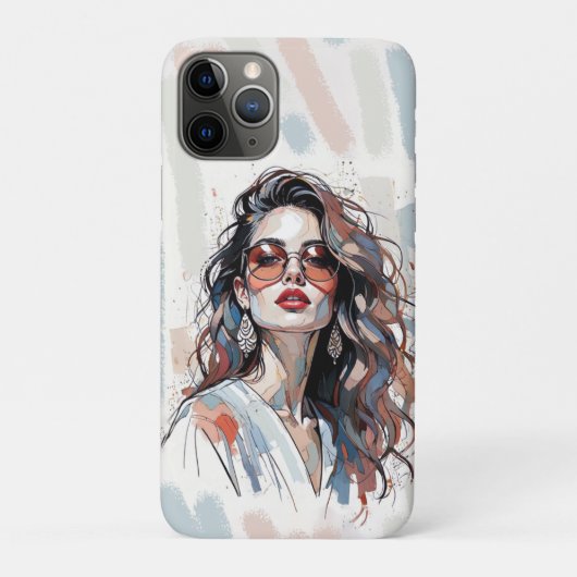 AMITA | Soft Pastel Art Woman Phone Cases (Achterkant)