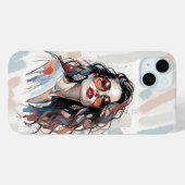 AMITA | Soft Pastel Art Woman Phone Cases (Achterkant (horizontaal))