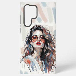 AMITA | Soft Pastel Art Woman Phone Cases Samsung Galaxy Hoesje