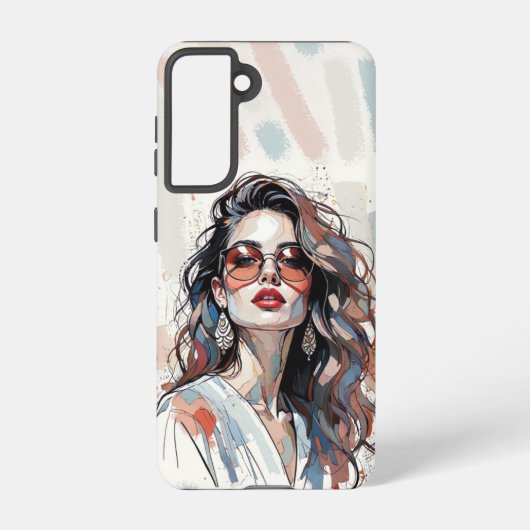 AMITA | Soft Pastel Art Woman Phone Cases Samsung Galaxy Hoesje (Achterkant)