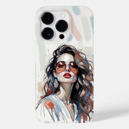 AMITA | Zachte Pastel Kunst Vrouw Hoestelcases Case-Mate iPhone 14 Pro Hoesje