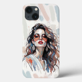 AMITA | Zachte Pastel Kunst Vrouw Telefoonhoesjes Case-Mate iPhone Case