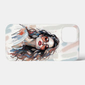 AMITA | Zachte Pastel Kunst Vrouw Telefoonhoesjes Case-Mate iPhone Case (Achterkant (horizontaal))
