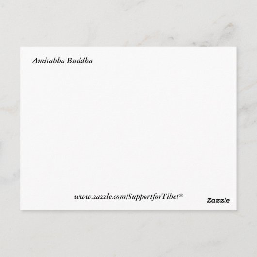 Amitabha Boeddha Briefkaart (Achterkant)