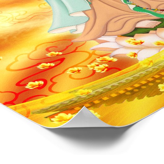 Amitabha Boeddha en Bodhisattva Poster (Hoek)