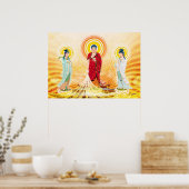 Amitabha Boeddha en Bodhisattva Poster (Keuken)