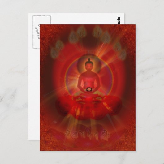 "Amitabha Buddha" Briefkaart (Voorkant / Achterkant)