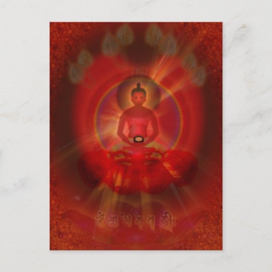 "Amitabha Buddha" Briefkaart (Voorkant)