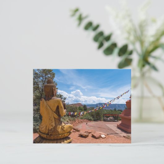 Amitabha Stupa en Vredespark Briefkaart (Staand voorkant)