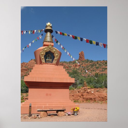 Amitabha Stupa Sedona Poster (Voorkant)