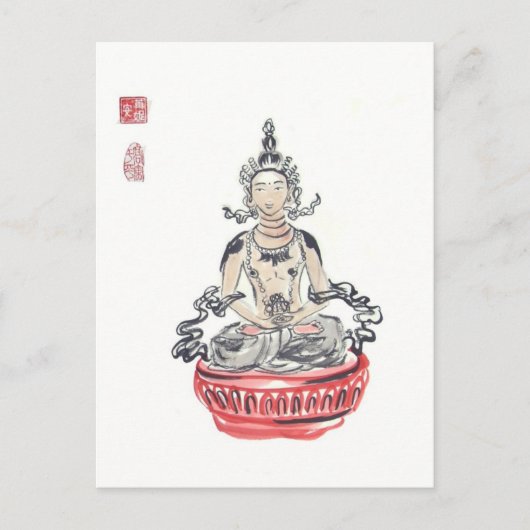 Amitayus Buddha Art Briefkaart (Voorkant)