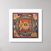 Amitayus mandala, 19e-eeuwse Tibetaanse school Canvas Afdruk (Voorkant)