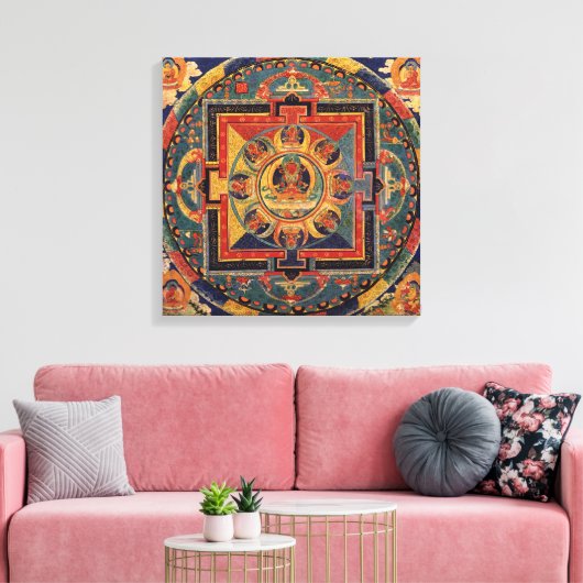 Amitayus Mandala Canvas Afdruk (Insitu (Woonkamer))