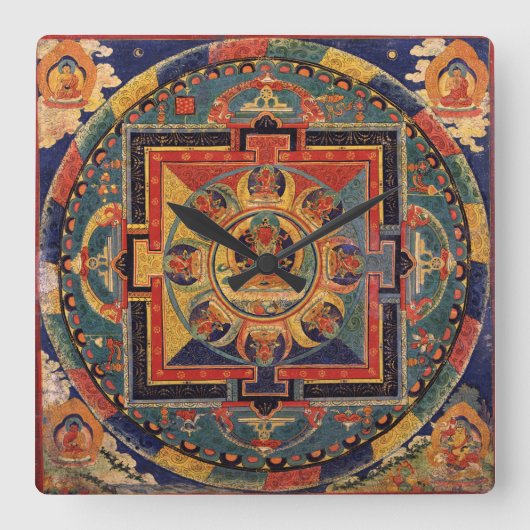 Amitayus Mandala Wandklok (Voorkant)