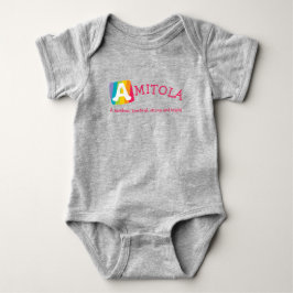 Amitola unisex regenboog baby naam betekenis romper