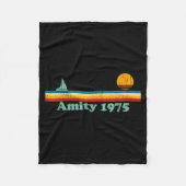 Amity 1975 Retro Sailboat And Sunset Design Idea  Fleece Deken (Voorkant)