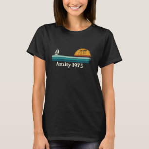  Amity 1975 Sunset Retro Zeilboot Sunrise S T-shirt