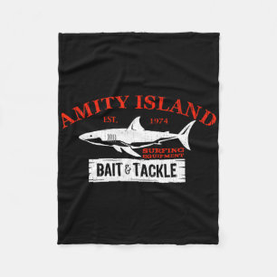 Amity Island Byit En Visgerei Retro Vissen 1 Fleece Deken