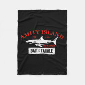 Amity Island IT en Tackle Retro Gevist 1 Fleece Deken (Voorkant)