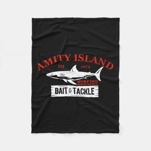 Amity Island IT en Tackle Retro Gevist 1 Fleece Deken (Voorkant)
