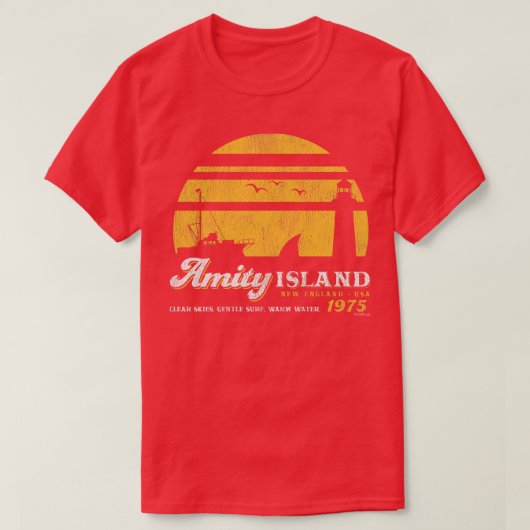 Amity Island Sunset versleten Universal UCS LLC T-shirt (Design voorkant)