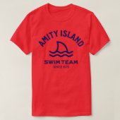 Amity Island zwemmen team sinds 1975 T-shirt (Design voorkant)