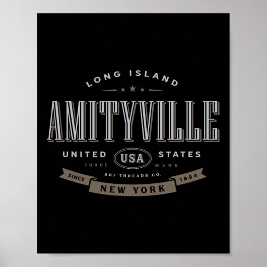 Amityville Ny New York Vacation Souvenir  Poster (Voorkant)