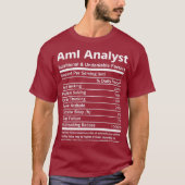 Aml Analyst Aml Analyst TNutritional and Gift T-shirt (Voorkant)