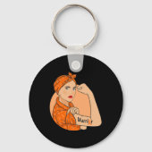 AML Leukemie Awareness producten Leukemie Warrior  Sleutelhanger (Voorkant)