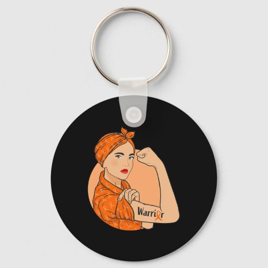 AML Leukemie Awareness producten Leukemie Warrior  Sleutelhanger (Voorkant)