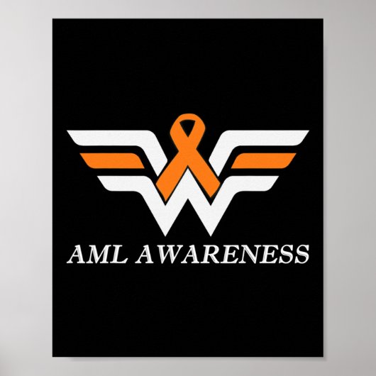AML Warrior Ik ben goed voor acute myeloïde leukem Poster (Voorkant)