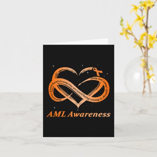 AML Warrior I'm Fine Acute Myeloid Leukemia Awaren Kaart (Gele Bloem)