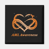 AML Warrior I'm Fine Acute Myeloid Leukemia Awaren Magneet (Voorkant)