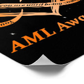 AML Warrior I'm Fine Acute Myeloid Leukemia Awaren Poster (Hoek)