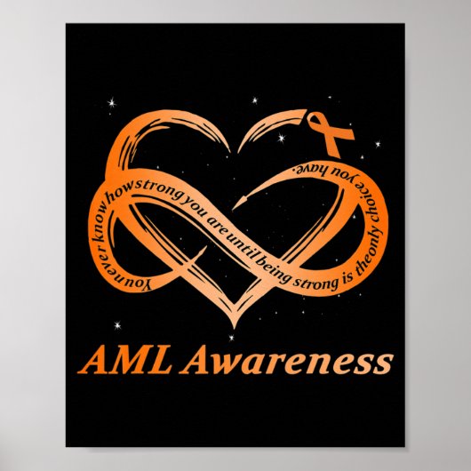 AML Warrior I'm Fine Acute Myeloid Leukemia Awaren Poster (Voorkant)