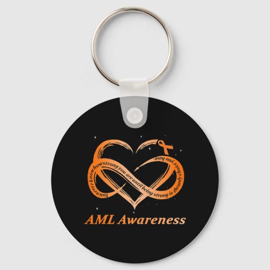 AML Warrior I'm Fine Acute Myeloid Leukemia Awaren Sleutelhanger (Voorkant)