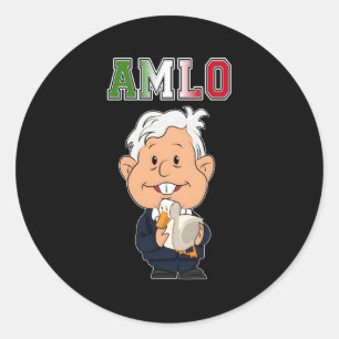 Amlo Mexicaans President Lopez Obrador Presidente  Ronde Sticker