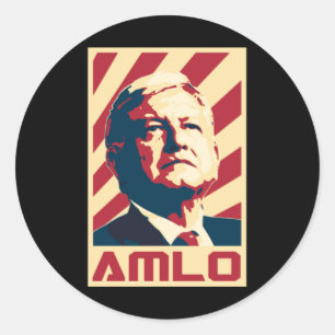 amlo presidente, ronde sticker
