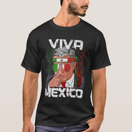 AMLO Viva Mexico Dia de Independencia camiseta Gif T-shirt (Voorkant)