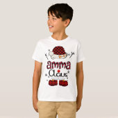 Amma Claus Rood Plaid - Oma Gift T-shirt (Voorkant volledig)