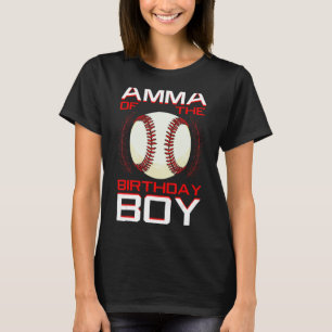 Amma van het Birthday Boy Baseball Theme Bday Part T-shirt