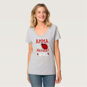 Amma van het meisje van de dag rond de dag t-shirt (Voorkant volledig)