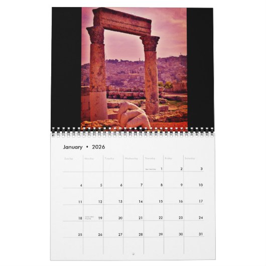 Amman Citadel, Jordanië Kalender (Jan 2026)