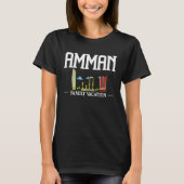 Amman Jordan City Trip Skyline Map Revel T-shirt (Voorkant)
