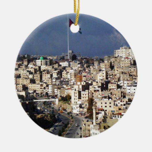 Amman Jordan Keramisch Ornament (Voorkant)