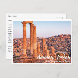 Amman Jordan met Citadel Briefkaart